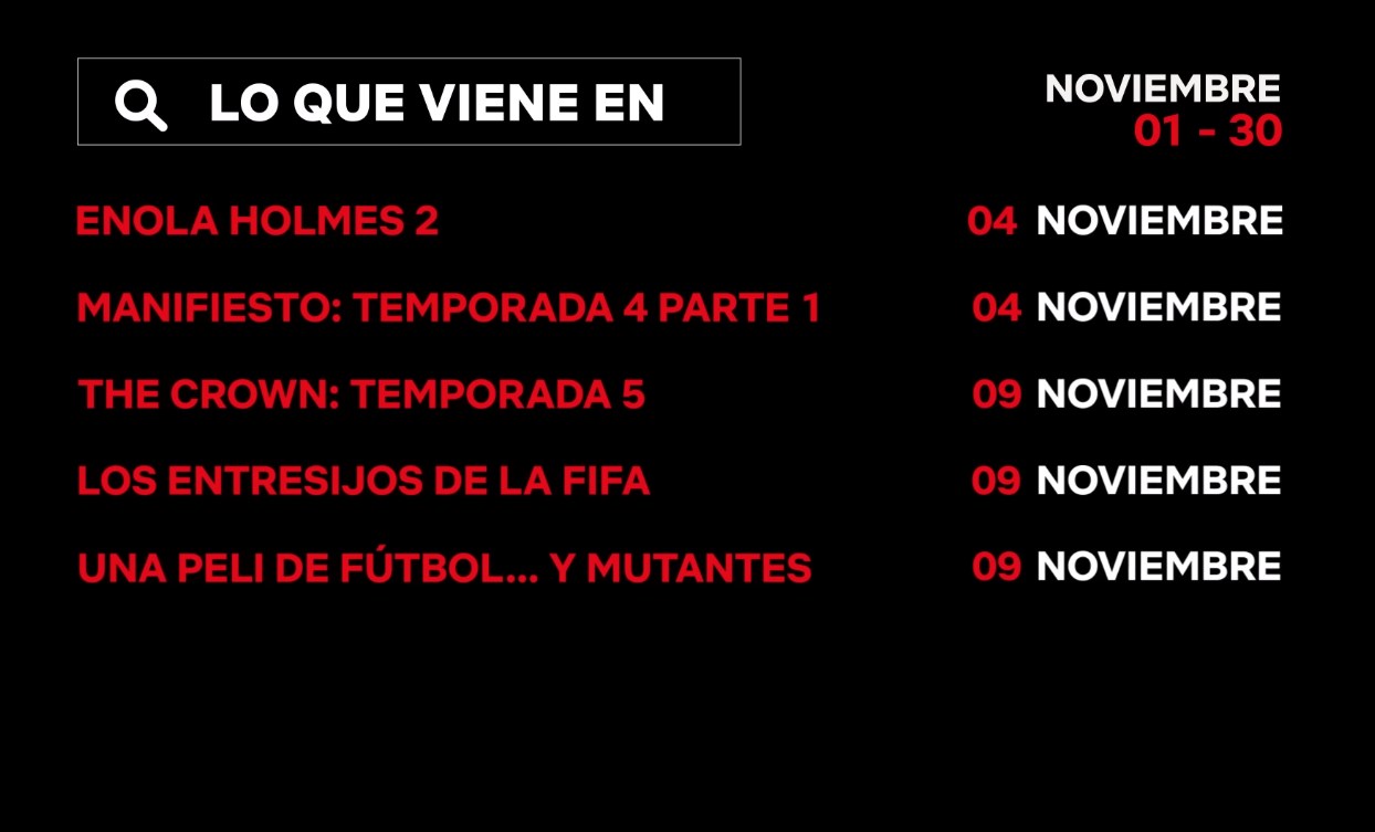 La Lista De Estrenos De Noviembre 2022 En Netflix | Damva 23